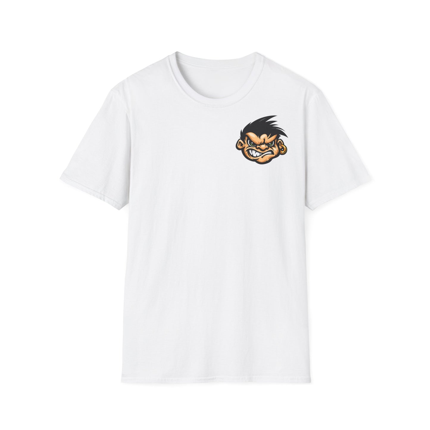 Angry Monkey Graphic T-Shirt — Small Chest/Back Mascot Logo